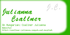 julianna csallner business card